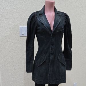 Ralph Jeans Women's Dark Blue Denim Jacket Size Small.